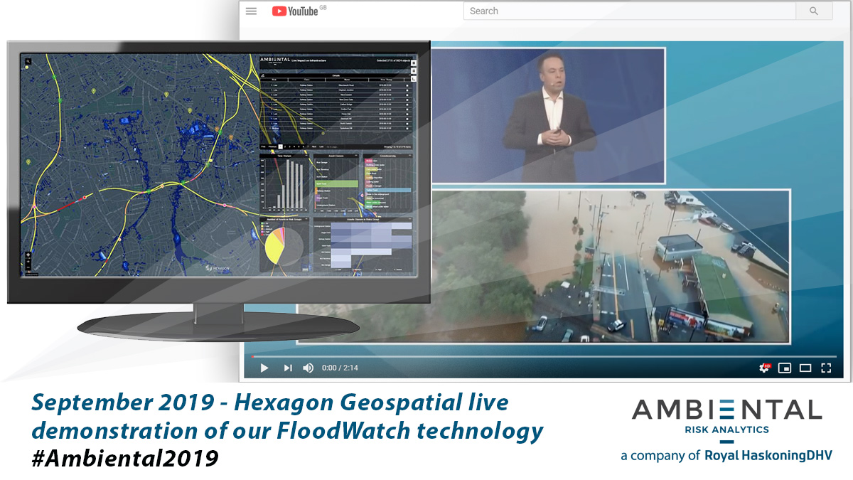 Hexagon GeoSpatial live demonstration of our FloodWatch technology