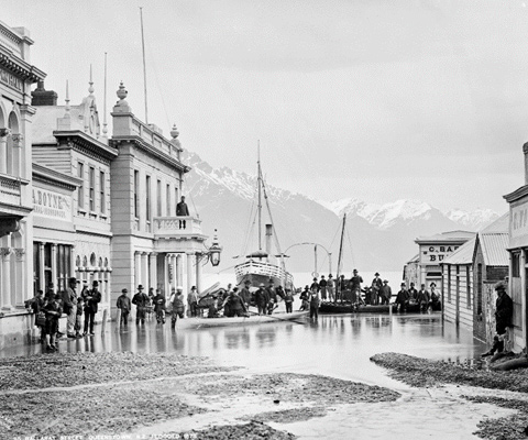Ballarat Street, Queenstown, NZ, flooded 1878, Queenstown