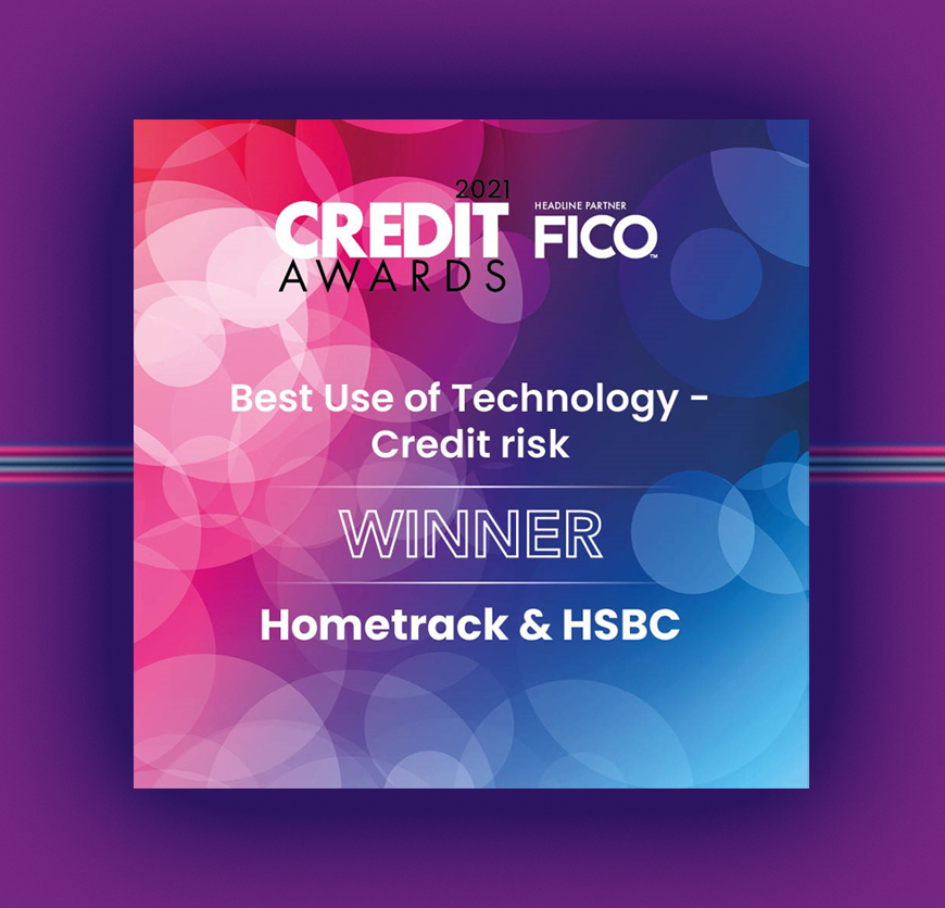 Best use of technology - credit risk award for Hometrack and HSBC