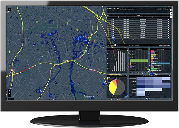 The Greater London FloodWatch® Smart City Dashboard system from Ambiental. 