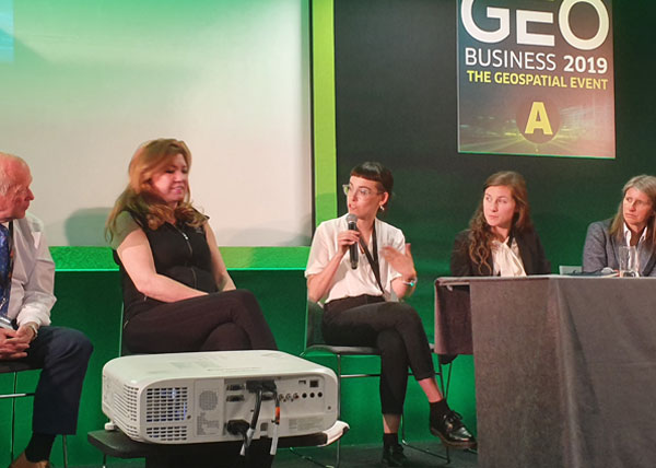Elena Puchs took part in a panel discussion at Geo Business Show 2019