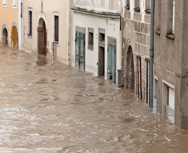 extreme flooding in Steyr, Austria